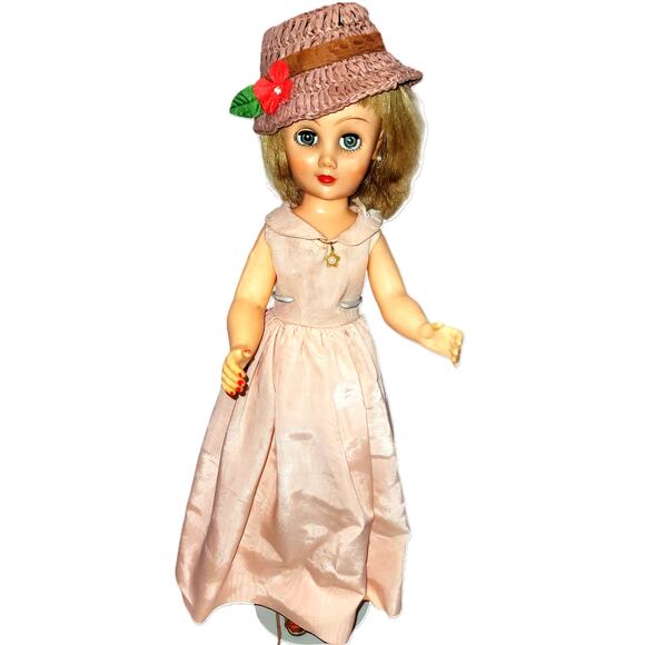 19" 1950s Vintage Teenage High Heel Fashion Doll~Twist Waist ~Homemade Heels - Picture 1 of 12